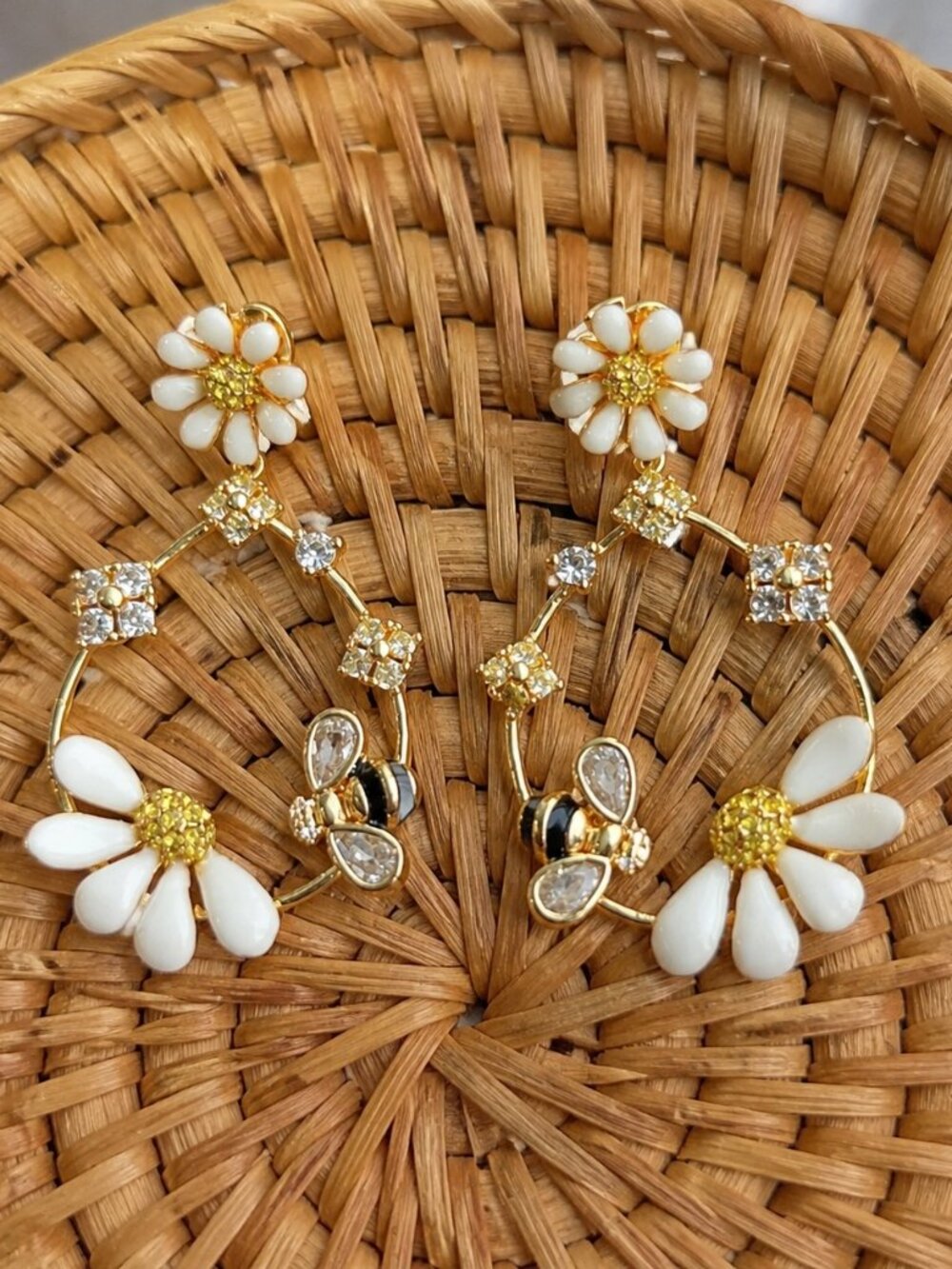 Gold Statement Hoops Earrings